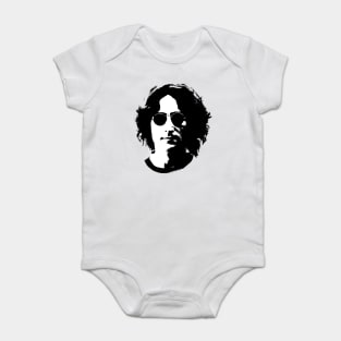 john Lennon Print on Back Baby Bodysuit